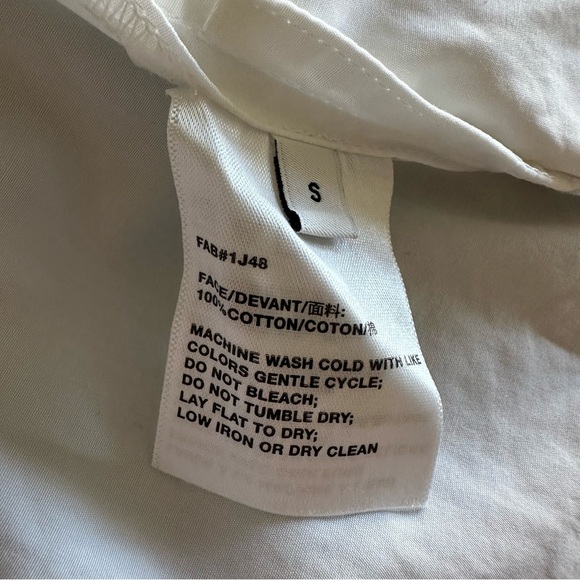 Lafayette 148 New York Wilkes Italian Sculpted Button Up Shirt Tunic Sz S - Picture 15 of 16